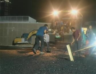 深圳大沙河4號(hào)池瀝青路面工程